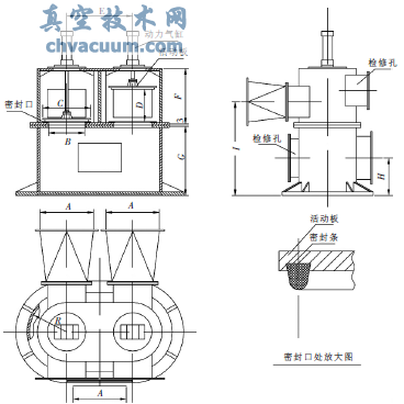 雙氣缸三通閥系列主要結構簡(jiǎn)圖