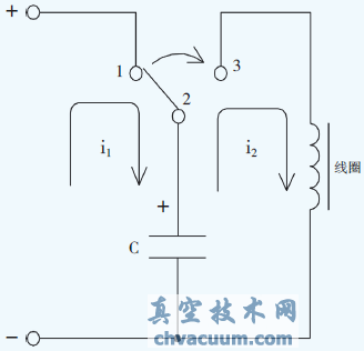斷電工作型電磁線(xiàn)圈電路基本原理圖