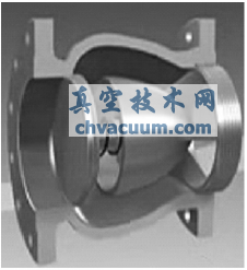 閥門(mén)開(kāi)啟狀態(tài)內部結構圖